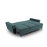COSMOPOLITAN DESIGN Petrolej zelena baršunasti sklopiva/s prostorom za odlaganje sofa 235 cm Kyoto, 235x100x88 cm