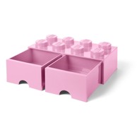 LEGO® Kutija za pohranu s dvije ladice, svijetloružičasta