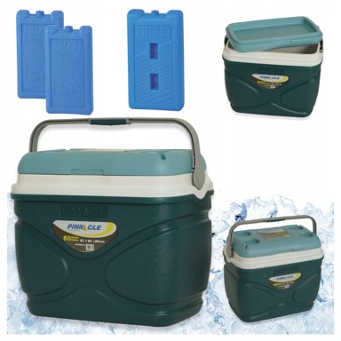 PINNACLE Veliki putni hladnjak 20 L plava + 3 uloška 2 × 500 ml i 1000 ml
