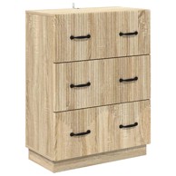 Ormar s ladicama, 66 x 34,5 x 87 cm, konstruirano drvo, crna