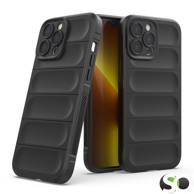 Silikonska Wave maskica za iPhone 15 Pro Crna