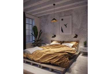 Zidna svjetiljka Mani, E27, IP20, crno/zlatna