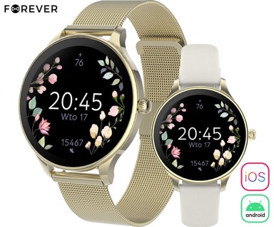 FOREVER Pametni sat Velora SB-306, 2 remena, zlatni