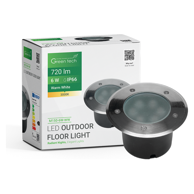 GREEN TECH LED podna ugradna svjetiljka M150-6W-Ww 6 W 3000 K IP66