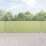 Zavarena žičana ograda s 13 flangiranih stupova 1.5x25 m pocinčani, čelik