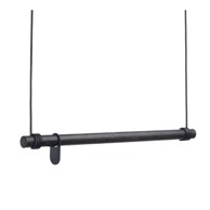  LIND DNA Crni zidni stalak za odjeću od punog hrasta, 80x200x4 cm, Swing M