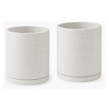 BONAMI SELECTION Set od 2 bijele tegle za cvijeće Terrazzo, ø 26 cm