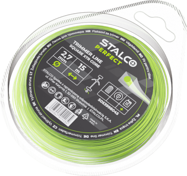 STALCO PERFECT Rezna nit za trimer Square XTR Core 2,7 mm x 15 m, S053998045