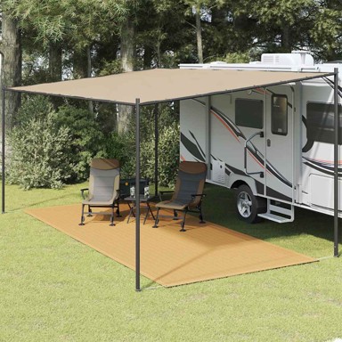 Tepih za šator boja pijeska 250 x 600 cm, HDPE