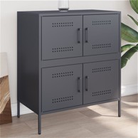 Komoda antracit 68 x 39 x 79 cm čelična