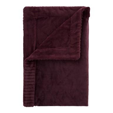  CATHERINE LANSFIELD Tamno ljubičasta deka od mikropliša, 150x200 cm, Velvet and Faux Fur