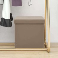 Sklopivi tabure za pohranu, PVC, smeđa