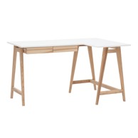 RAGABA Radni stol s bijelom pločom 85x135 cm Luka