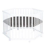 ROBA Bijeli putni krevetić s podesivom visinom/na kotačićima