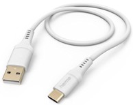 HAMA Fleksibilni kabel USB-A – USB-C za punjenje i prijenos podataka, 1,5 m, bijeli
