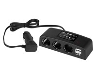 BLOW Razdjelnik auto upaljača 1× utikač / 3× utičnice + 2× USB, CS-43
