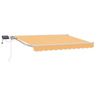 Ručni okvir tende s LED-ima, 5 x 3,5 m, pijesak