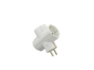 MAX POWER Strujni T utikač SQ-GZB01/O3T + kabel 1 m, 3-žilni (SQ-GA01/O3B)