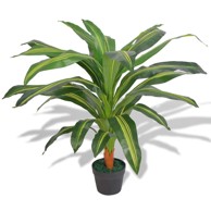 Umjetna biljka Dracena s posudom, visina 90 cm, zelena  