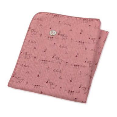 Prekrivač od muslina, rozi