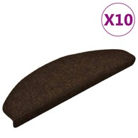 Samoljepljivi otirači za stepenice 10 kom smeđi 65 x 21 x 4 cm
