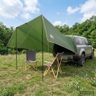 Nadstrešnica za vozilo s krovom 518 x 580 x 215 cm, zelena