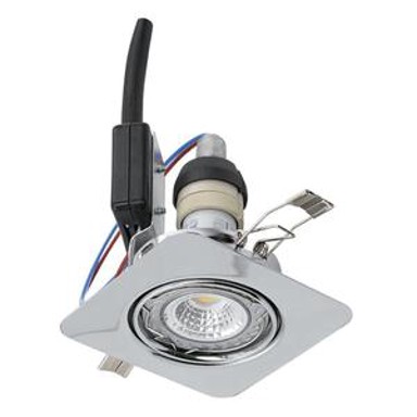 EGLO Ugradbena LED rasvjeta, GU10, 5 W, 87x87, 3000K, krom