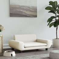 Krevet za pse baršunasti, 70 × 45 × 33 cm, bež