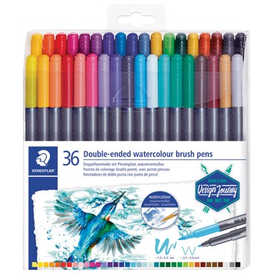 STAEDTLER Flomaster 3001 TB36, obostrani akvarel, Design Journey, 36 boja, blister pakiranje