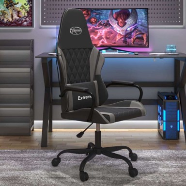 Gaming stolica, siva, umjetna koža