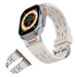 Silikonski remen s titanskim konektorima za Apple Watch Series 2–10, 42/44/45/49 mm, krem