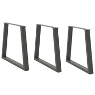 Noge blagovaonskog stola V-oblika 3 kom antracit 80x(72-73,3)cm