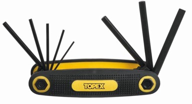 TOPEX Imbus ključevi set od 8 dijelova 1,5-6 mm, crni