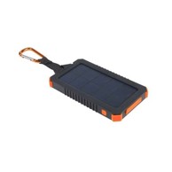 XTORM Powerbank prijenosni punjač Solar, 5.000 mAh, USB-C, LED svjetiljka, crno-narančasti