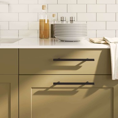 Ručke za ormarić 10 kom 160 mm, crne