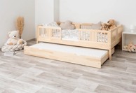 Dječji krevet Luna 20, 180 x 80 cm, dodatni krevet, svijetlo drvo