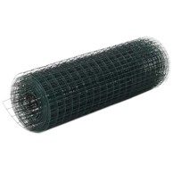 Žičana mreža za kokoši, čelik s PVC oblogom, 25 x 0.5 m, 25 x 25 mm, zelena