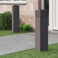Solarna LED svjetlost za stazu 2 pcs Crna Hladno valjana čelika