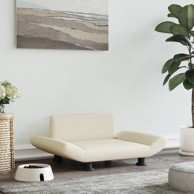 Krevet za pse krem 70 x 45 x 28 cm od umjetne kože