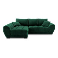 WINDSOR & CO SOFAS Zelena baršunasta kutna garnitura Nuage, lijevi kut, 285x192x92 cm