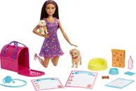 MATTEL Lutka Barbie sa kompletom za igru za usvajanje psića HKD86