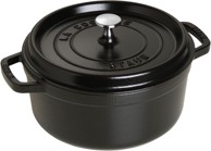 STAUB Okrugli lonac, lijevano željezo, 24 cm, 3,8 l, crni