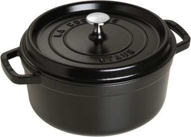 STAUB Okrugli lonac, lijevano željezo, 24 cm, 3,8 l, crni