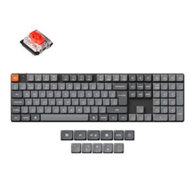 KEYCHRON Gaming tipkovnica K5, mehanička, low-profile Keychron prekidači, bežična, UK raspored, crna