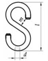 S-kuka 3 x 30 mm, nosivost 0,04 t, 5 kom.