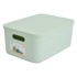 HOMÉA Svijetlo zelena plastična kutija za pohranu s poklopcem 35,5x25,5x16 cm 