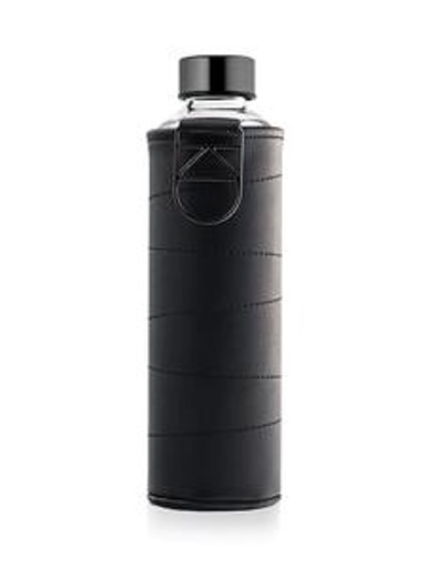 EQUA Staklena boca Mismatch Graphite, navlaka od umjetne kože, BPA free, 750 ml, tamno siva