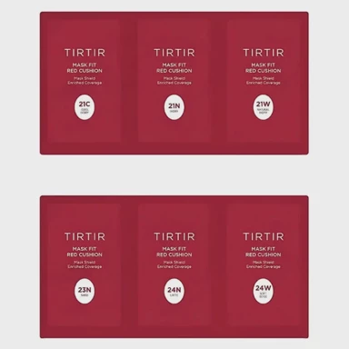 TIRTIR Isprobni set s 6 nijansi Mask Fit Red Cushion 6 Shades Trial Kit 21C-24W 6 x 1 g