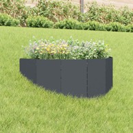 Ograda oko travnjaka 100 x 45 cm od čelika, antracit