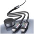 USAMS Huaan SJ754 kabel USB-C na USB-C 72 W s punjačem, crno